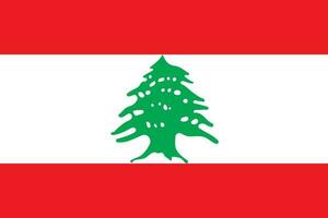 Lebanon flag, official colors and proportion. Vector illustration.