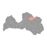 Smiltene Municipality map, administrative division of Latvia. Vector illustration.