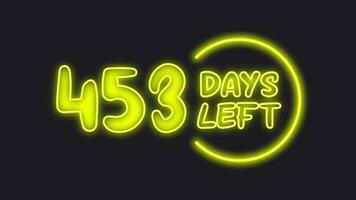 453 journée la gauche néon lumière Animé video