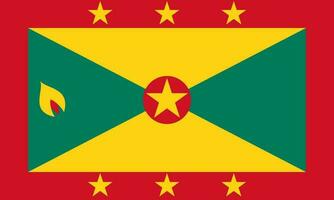 Grenada flag, official colors and proportion. Vector illustration.
