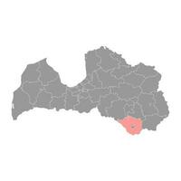 Augshdaugava Municipality map, administrative division of Latvia. Vector illustration.