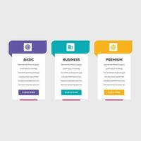 Flat price list collection vector