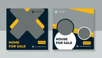 Modern Real Estate Business Home for Sale Social Media Post and web banner template vector