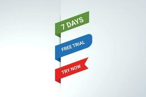 7 days free trial access background vector