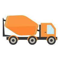 Mixer cement truck vector