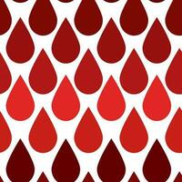 The pattern for the World Blood Donor Day, Hemophilia Day. Seamless pattern with blood drops of different shades of red on a white background. Color transition. Printing on textiles and paper vector