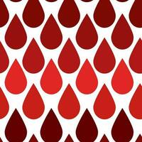 el modelo para el mundo sangre donante día, hemofilia día. sin costura modelo con sangre gotas de diferente sombras de rojo en un blanco antecedentes. color transición. impresión en textiles y papel vector