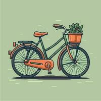 bicicleta en un vector ilustración