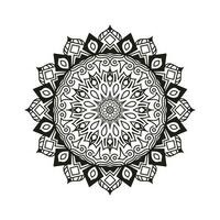 Decorative mandala and pattern for Mehndi, wedding, islam. Outline mandalas coloring book page. vector