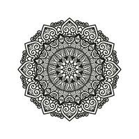 Decorative mandala and pattern for Mehndi, wedding, islam. Outline mandalas coloring book page. vector