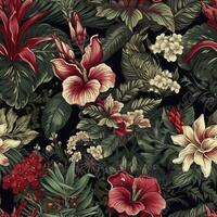 Beautiful elegant flower seamless pattern, created with photo