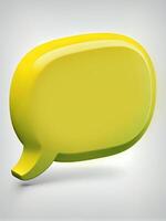 3D speech bubble icon, created with photo