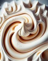 Creamy foam swirl, created with generative AI photo