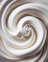 Creamy foam swirl, created with generative AI photo