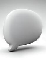 3D speech bubble icon, created with photo