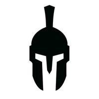 espartano casco icono sólido vector