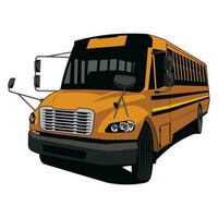 colegio autobús transporte plano vector diseño