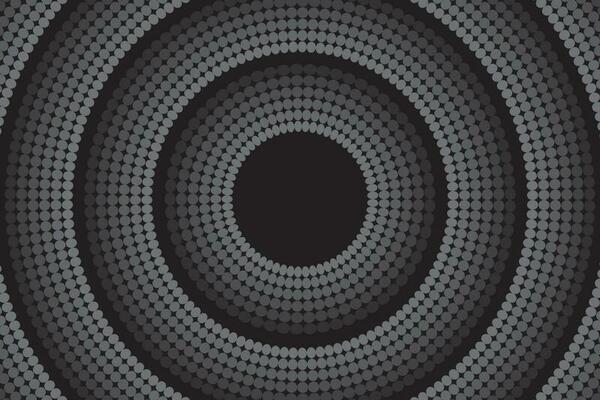 Circular Black Halftone vector abstract background