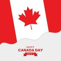 Primero julio Canadá día celebracion plano ilustración vector
