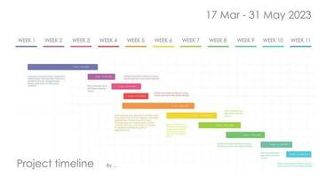 timeline project roadmap project diagram Infographic template for business. 11 Week 10 step modern Timeline diagram with presentation vector timeline roadmap infographic.