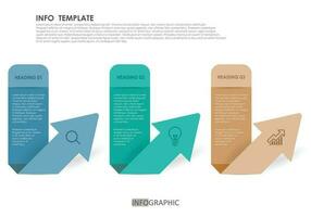 modelo infografía diseño con circulo para negocio modelo. vector 3 pasos.