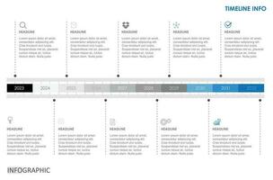 timeline business infographic template Modern 10 step timeline diagram, presentation infographic vector. vector