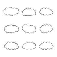 clima icono, nubes vector manojo, cielo nubes clipart, negro y blanco nubes eps, dibujos animados nubes manojo, línea Arte caramelo nubes gráficos vector, contorno lluvia nubes vector silueta