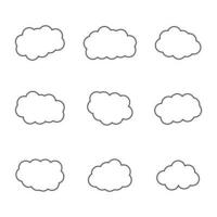 clima icono, nubes vector manojo, cielo nubes clipart, negro y blanco nubes eps, dibujos animados nubes manojo, línea Arte caramelo nubes gráficos vector, contorno lluvia nubes vector silueta