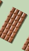 animiert Schokolade Bar Muster. Welt Schokolade Tag Konzept. hoch Qualität Aufnahmen video