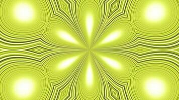 Yellow kaleidoscope repeat pattern animation background video