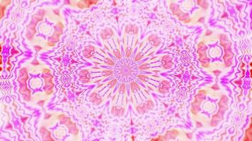 Kaleidoscope red color floral pattern colorful gradient background video