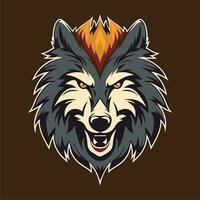 lobo cabeza logo mascota vector ilustración eps 10