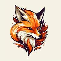 Fox Head Logo mascot wildlife animal illustration vector eps10