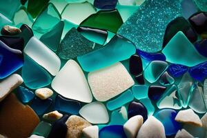 A zoomed-in view of various hues of stones, photo