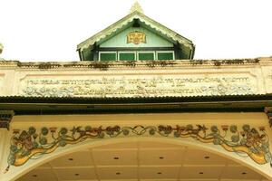 Yogyakarta palace gate carving design photo