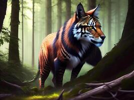 Futuristic Tiger . photo