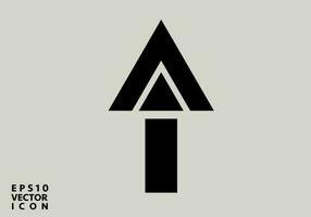 arrow up flat icon. Isolated on white. Upload icon. Upgrade sign. North pointing arrow. vector