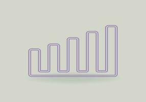 Single icon of a bar chart vector illustration