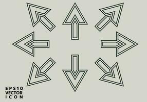 Set arrow icon. Collection different arrows sign. Black vector arrows