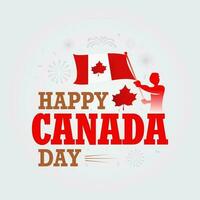 Happy Canada Day illustration. Typography greetings card vector