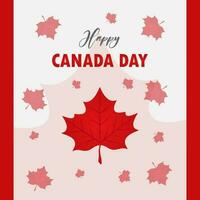 Happy Canada Day Vector Illustration. Happy Canada Day Holiday Invitation Design. Canada Independence day vector background