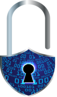 Modern Technology Padlock Cybersecurity Crop-out png