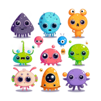 Alien Science Fiction Cartoon Stickers Clipart png