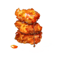 Chicken Nuggets Watercolor Clipart png