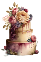 Wedding Cake Watercolor Clipart png