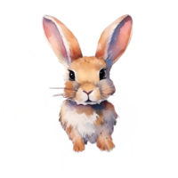 lapin aquarelle clipart ai généré png