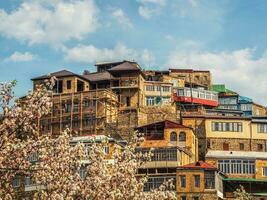 The city on the rock. Authentic Dagestani mountain village of Choh. Russia. photo