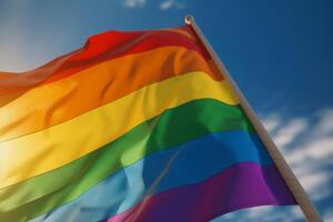 Rainbow flag pride ai generate photo