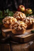 Delicious berry pie on the table ai generate photo