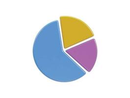 pie chart icon 3d rendering vector illustration